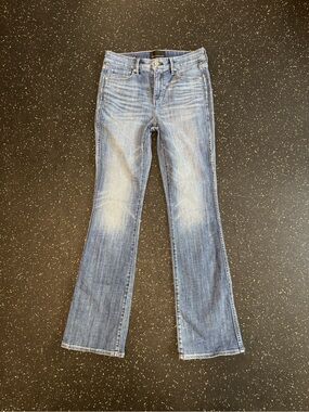White House Black Market Women's Light Blue High Rise Skinny Flare Jeans